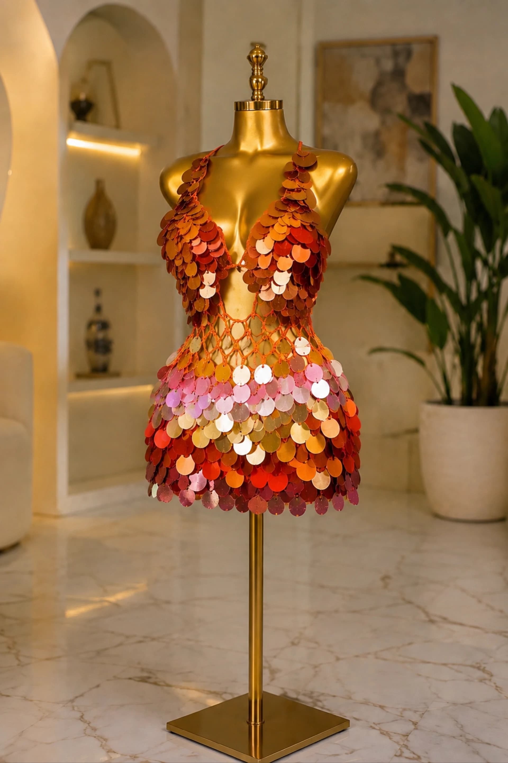 ORIELA SUNSET MINI SEQUIN DRESS